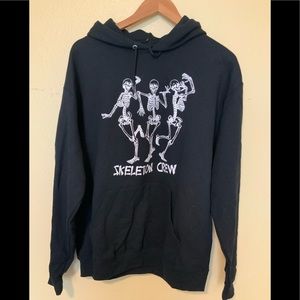 Bowery Supply Skeleton hoodie men black size large